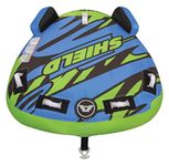 Airhead AHSH-T1 Shield Single Person Towable Inflatable Water Tube with Speed Safety Valve for Quick Inflation and 4 Nylon Handles