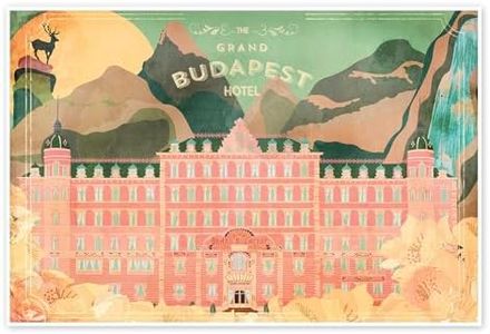 El gran hotel de Budapest Póster de Ella Tjader 100 x 70 cm Rosado Collage Decoración para la pared