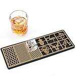 Clear Ice Cube Stamp Tray - Belifair Cocktails Custom Ice Cube Stamp - Craft Modern Ice Molds for Whiskey in 5 Seconds - Bartender Accessories for Clear Ice Cocktails, Whiskey, Bourbon - Patterns