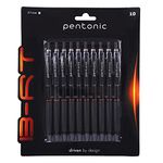 Pentonic B-RT 0.7mm Retractable Ball Pen Blister Pack | Black Ink | Set of 10