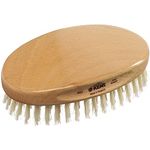 Kent Brushes Mens Finest, Beechwood Pure White Bristle Oval MG3 Brush, Ideal For All Hair Types And Beards, Beechwood Oval Brush