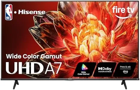 Hisense 50" Class A7 Series 4K UHD Smart Fire TV (50A7NF) - Wide Color Gamut, HDR10+, Dolby Vision, Dolby Atmos, AI Sports Mode, Game Mode, ALLM, Alexa Built in with Voice Remote, Streaming TV, Black