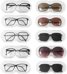 TrendyBin Clear Sunglass Organizer Wall, Sunglasses Holder Organizer Wall, Sunglasses Holder Glasses Case for Bedroom Bathroom Desktop Glasses Storage 10 Pack
