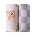 Viviland Muslin Baby Swaddle Blankets, Soft Silky Baby Swaddles for Newborn, Receiving Blankets for Baby Girls and Boys, 2-Pack Corgi, 47 x 47 inches