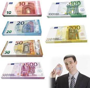 Billetes de dinero de juego, 120 hojas - 10€, 20€, 50€, 100€, 200€, 500€, billetes y monedas, dinero de juego de billetes y monedas, dinero de juego para niños, dinero de juego para contar y