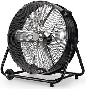 Landeagle 30Inch Industrial Drum Fan,14000CFM Heavy Duty Floor Fan, Powerful 3-Speed Air Circulator with 360° Tilt Castors,550W High Velocity Shop Fan for Warehouse, Facotry, Barn, Garage (Black)