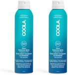 COOLA Classic/Clear Sunscreen Spray SPF50 Fragrance-Free (177 ml) (Pack of 2)