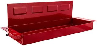 TCP Global 12" Magnetic Tool Box Tray with Screwdriver Holder - Steel Storage Shelf Bin, Holds 6 Screwdrivers, Store Hand Tools, Auto Parts - Attach to Wall, Chest, Cabinet - For Shop, Workshop Garage