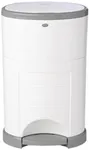 Diaper Dekor Mini Hands-Free Diaper Pail | Easiest to Use | Just Step – Drop – Done | Doesn’t Absorb Odors | Most Economical Refill System | 70% Recycled Materials | EKO White