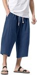 MAGNIVIT Men's Cotton Loose Joggers Casual Lounge Pajama Gym Workout Yoga Pants Blue 38