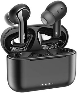 TOZO NC2 Hybrid Active Noise Cancelling Wireless Earbuds,in-Ear Detection Headphones, IPX6 Waterproof Bluetooth 5.2 Stereo Earphones, Immersive Sound Premium Deep Bass Headset, Black