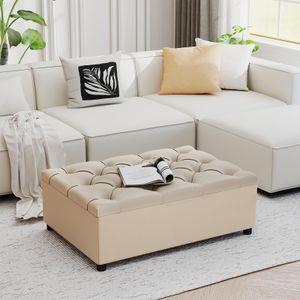 COSTWAY Folding Sofa Bed – Beige Convertible Sleeper Chair