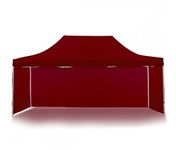 10X15 ft. Pop Up Gazebo Tent with 3 Side Cover (Premium Heavy Duty, 35 Kg) Portable & Foldable Canopy Tent, Heavy Duty Frame with Waterproof & UV Protection Roof (Red)