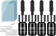 Windshield Crack Repair Kit 4 Pack, Automotive Nano Fluid Glass Repair, Vechicle Windscreen Repairt Kit for Chips & Cracks & Star-Shaped & Nicks, Half-Moon - Car Crack Repair Kit