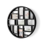 Umbra 311120-040 Luna Large 4x6 Picture Frame Collage and Wall Décor, 21.9 x 21.9 x 1.8, Black