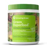 Amazing Grass Green Superfood Energy Organic Powder with Wheat Grass and Greens, Flavor: Lemon Lime, 30 Servings, 7.4 Ounces