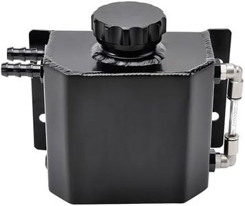 EVIL ENERGY Radiator Coolant Overflow Tank Aluminum, Universal Overflow Reservoir Tank, Upgraded Overflow Catch Can 1L Black