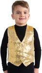 Dress Up America Sequin Vest for Kids - Shiny Dance Vest for Boys - Party Costume for Girls and Boys