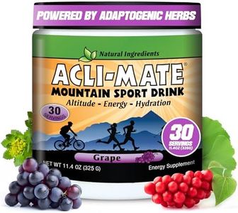 Acli-Mate Mountain Sport Drink Mix - Energy Powder Supplement - High Altitude Acclimatization Hydration - Recovery Drink for Running, Cycling, Hiking, Workout, Skiing, Travel & More - 1 Tub (Grape)