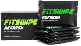 FitSwipe Refresh Body Wipes, The Perfect Post-Workout Cleansing and Refreshment Wipe,12 x 12 Wipe, individually wrapped for Convenience, Pack of 6