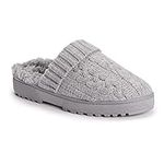 MUK LUKS Women's Minette Slipper, Medium Grey Heather, L