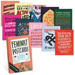 Em & Friends Feminist Postcards Book, 20 Assorted Postcards, Blank Thinking of You Postcards for All Occasions (10 Designs)