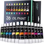 Ohuhu Oil Paints for Artists, 36 Colours x 12ml Tubes Oil Paint Set - Rich Pigment & Non-Toxic, Creamy Texture on Paper Canvas Wood Ceramic Fabric, Ideal for Wall Art, Landscape & Portrait Painting