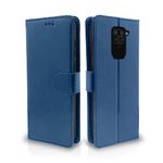 Pikkme Redmi Note 9 Flip Cover Magnetic Leather Wallet Case Shockproof TPU for Redmi Note 9 (Blue)