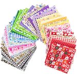 Foraineam 300Pcs 4" x 4" (10cm x 10cm) 60 Designs Assorted Cotton Craft Fabric Bundle Printed Patchwork Squares for DIY Sewing Quilting Scrapbooking