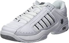 K-Swiss Performance Men's Defier RS Tennis Shoe, White/White/Black, 9.5 UK