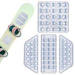 BOXOB 4pcs Snowboard Stomp Pads, Transparent Anti Skidding Snowboard Grip Pad Self Adhesive Clear Stomp Pad Winter Ski Accessories for Snowboarding Men Women