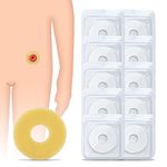 10PCS Ostomy Barrier Rings, Moldable Adapt Barrier Rings, Hydrocolloid Skin Extender Rings RLOVAL Ostomy Supplies for Colostomy Bags, Outer Diameter: 2" (48mm)