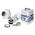 Monsoon Turbo Shower Fan with Light Kit LED