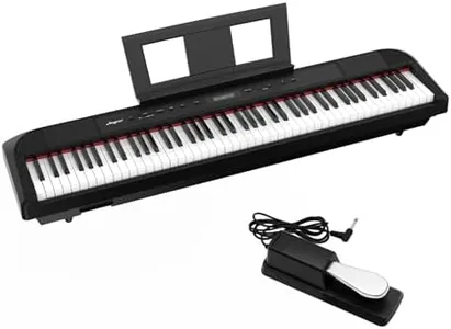 Homfan Beginner Digital Piano 88 Key Full Size Weighted Keyboard, Portable Electric Piano,Home Digital Pianos with Sustain Pedal, Power Supply