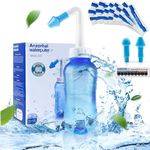Neti Pot,Sinus Rinse Kit,Nasal Rinse,Sinus Rinse,Neti Pot Sinus Rinse,300ml Neti Pot Sinus Rinse Kit (60 Packets Nasal Wash Salt)