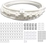 Flexible Ceiling Curtain Track | 26.3 ft (8 m) Curved Curtain Rail with Mute Rollers | Bendable Mount for Shower Bay Window RV Room Divider