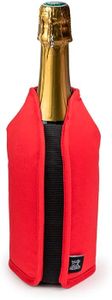 Peugeot - Frizz Rafraîchisseur - pour Un Champagne Ou Vin Frais en 20min - Conserve La Fraîcheur Pendant 2h - Tissu Facile À Nettoyer - s'adapte À Toutes Les Bouteilles - Coloris Rouge