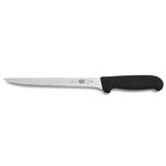 Victorinox Cutlery 8-Inch Straight Fillet Fishing Knife, Flexible Black Fibrox Handle, 8",6" (47613)