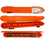 Chain Locker Original Chainsaw Chain Storage - Portable Universal Chain Saw Holder Case Organizer Box for 6”, 8”, 10”, 12”, 14”, 16”, 18” and 20” Inch Blade Chains, Made in USA - Orange Case