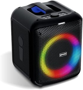 Gemini Sound GGO-650L - 100W 6.5��” Portable Bluetooth Karaoke Speaker with LED Party Lighting, Wireless Microphone, TWS, USB Playback, FM Radio