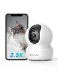 EZVIZ 4MP 2.5K Indoor Security Camera Wireless with App, No Subscription, Baby Monitor, Pet Camera. Motion Detection, Auto Tracking, Night Vision, Alarm, Two Way Audio, Alexa Google IFTTT Control(CP1)