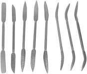 Double Ended File, 8PCS Wood Files and Rasps, Double Ended Riffler Wood Rasp File Set Riffler File Set Wood Files for Woodworking, File Handles