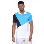 ASICS Men's Blue Color Blocked Polo Top - XL