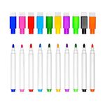 Hononwii Whiteboard Markers, 10 Piecs Magnetic Whiteboard Pens and Eraser set, 10 Colour Whiteboard Pen Dry Erase Marker