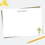 Personalised A6 Note Card - Sunflowers Jar - Pack of 10. Correspondence Cards, PenPal, Family, Friends, Thank You, Rustic, Whimsical. Envelopes Included.