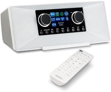 MEDION Radio Internet con DAB+ P85333 (WLAN, FM, Spotify Connect, USB, porta per cuffie, AUX, uscita linea stereo, sleep timer) bianco