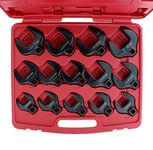 ABN Crowfoot Wrench SAE Standard 1/2in Drive 14-Piece Set for When Regular Sockets/Wrenches Cannot Get The Job Done