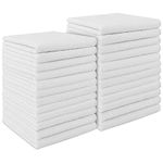 AIDEA Microfiber Cleaning Cloths White-24PK, Absorbent Cleaning Rags, Dusting Cloth Microfiber Cloth, Lint-Free Rags Cleaning Cloths, Dish Towels White(11.5 in.x 11.5 in.)