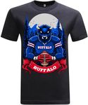 Game Garment Football Team Fan Sports Short Sleeve Crewneck Mens T Shirts - Football Graphic Tees Men, Buffalo, Small