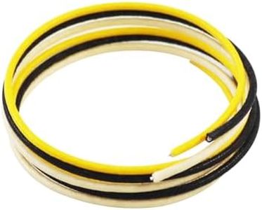 Cloth Covered Waxed Vintage Style Pushback Guitar Wire 3.94 Feet Pushback Wire for Electric Guitar Upgrades & Repair Kits, 22 AWG, Mixed Color(White Black Yellow)